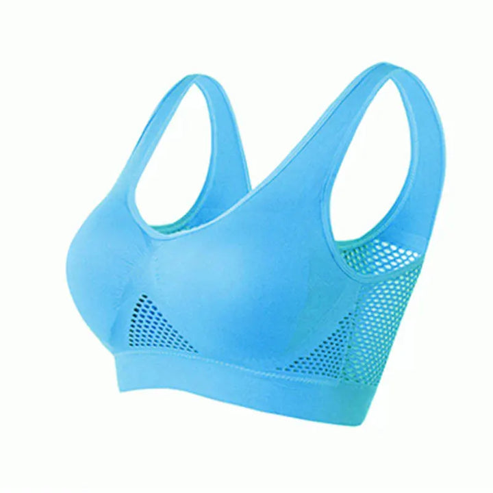 blue sports bra