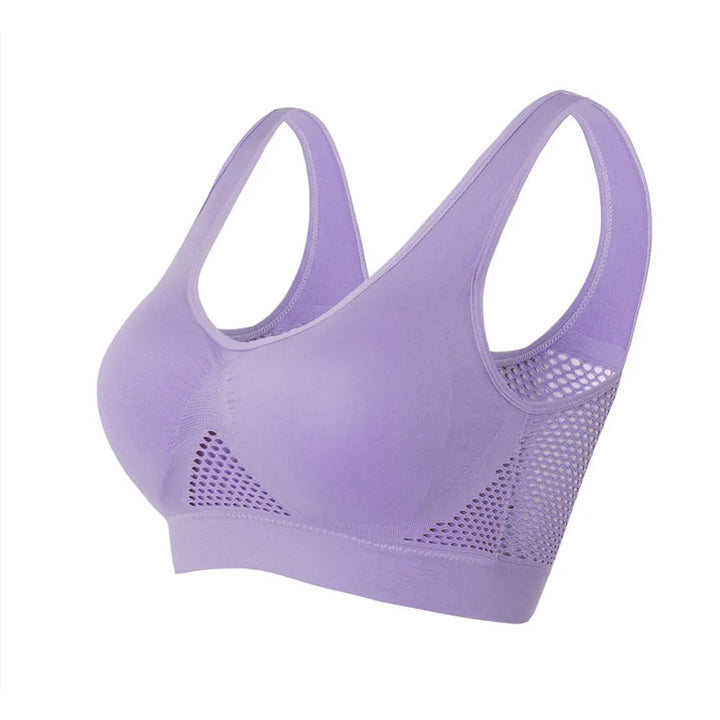 lavender exercise sports bra