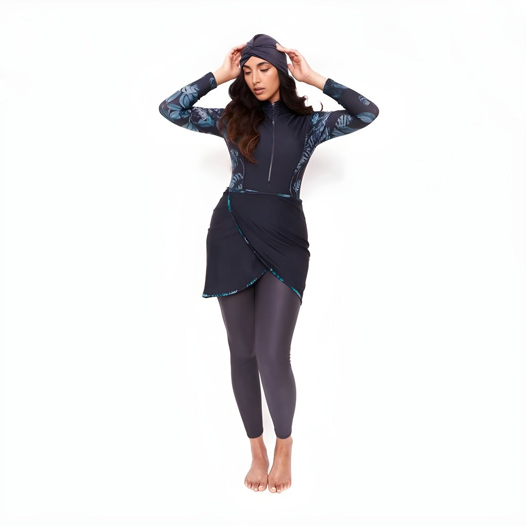 leafy back burkini hijab wear
