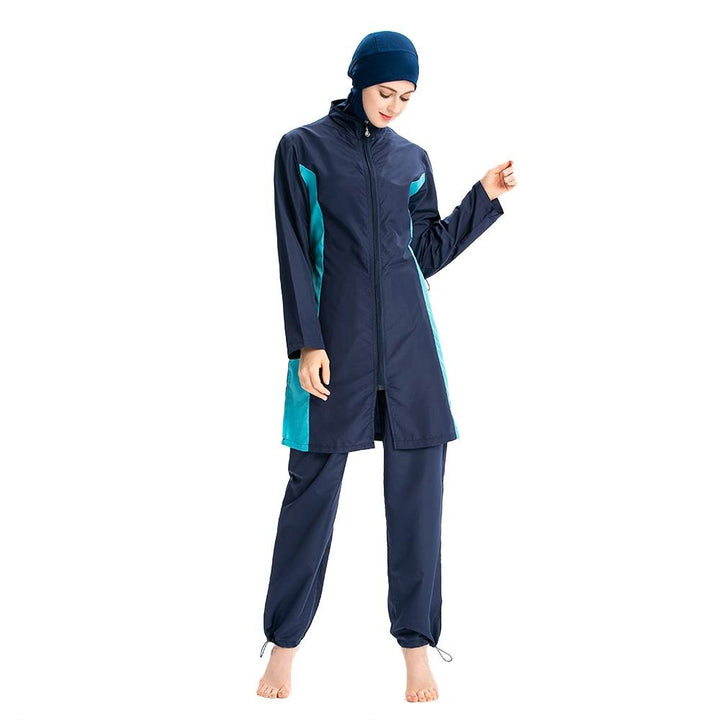 navy blue affordable modest swimwear