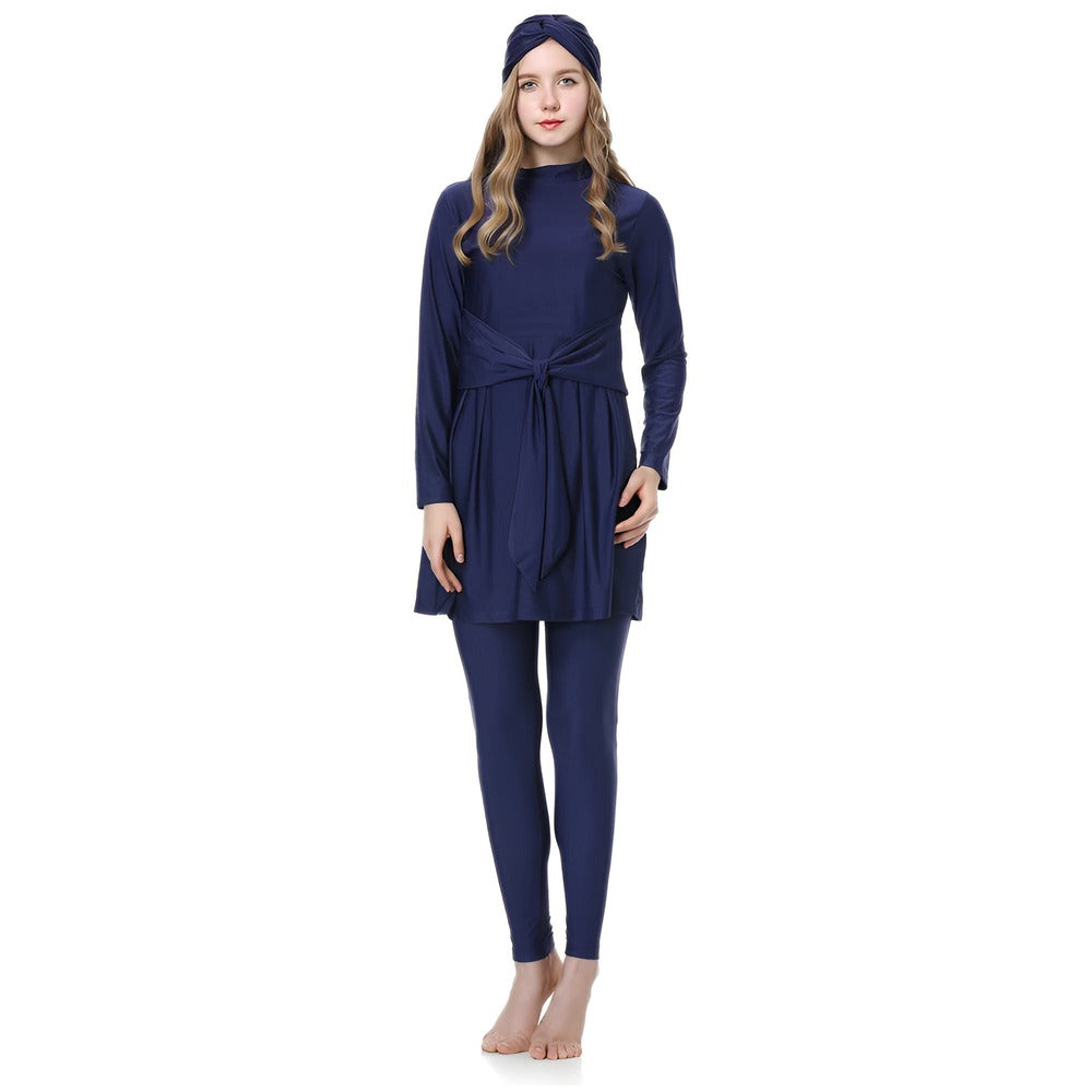 navy blue modest swimwear