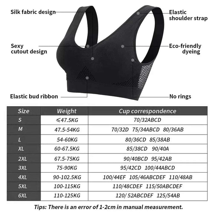 padded sports bra size