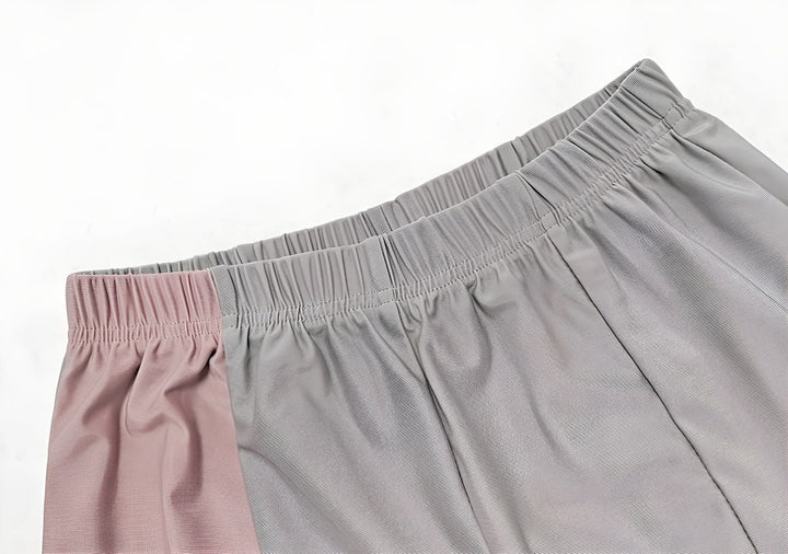 pink gray modest swimwear