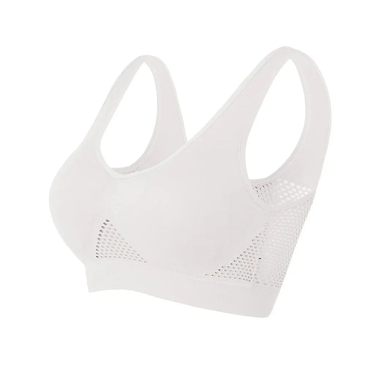 white sports bra