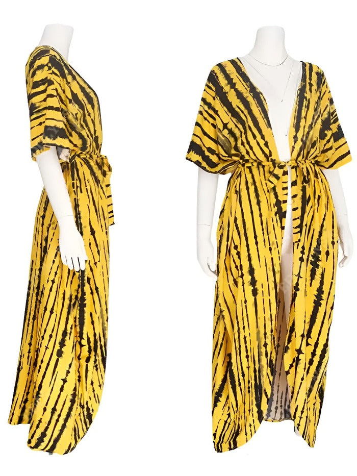 yellow kaftan beach cover up