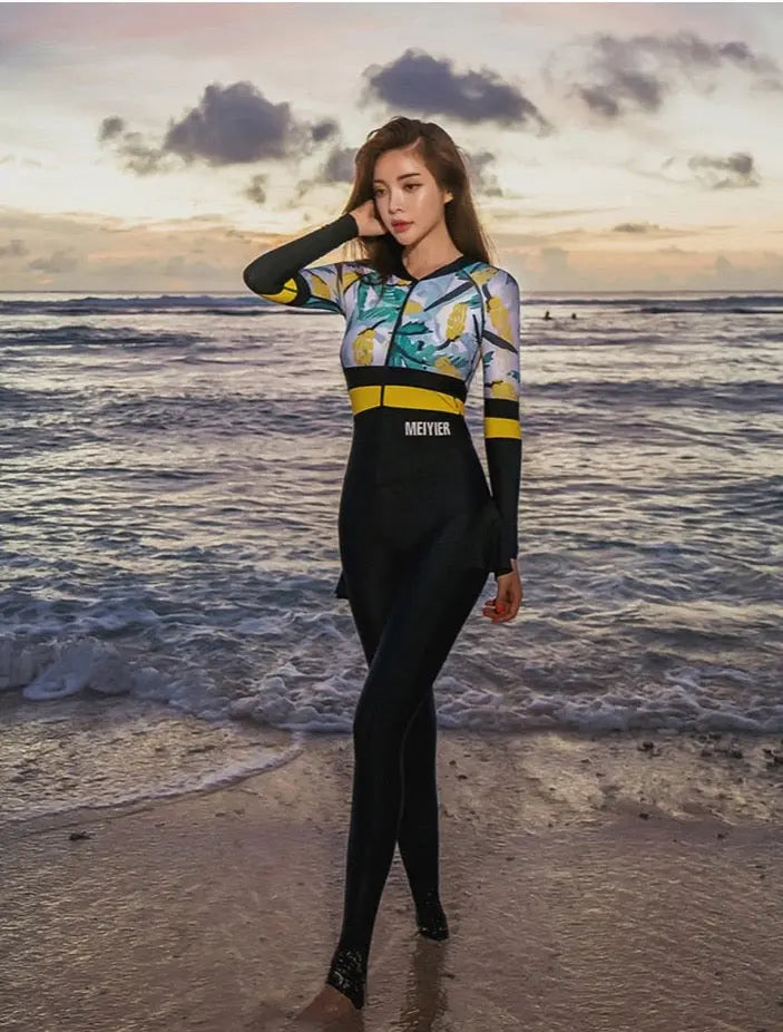 Ultra Slim Modest Swimsuit-Surfing Suit!