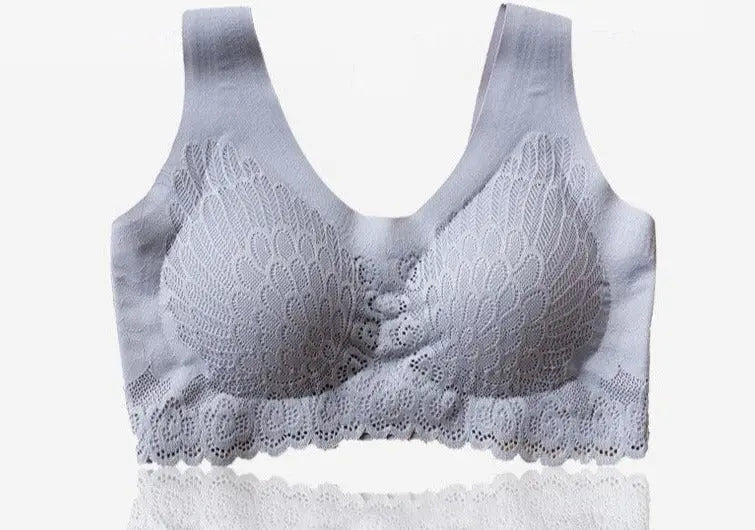 Breathable Support Sports Bra Gray