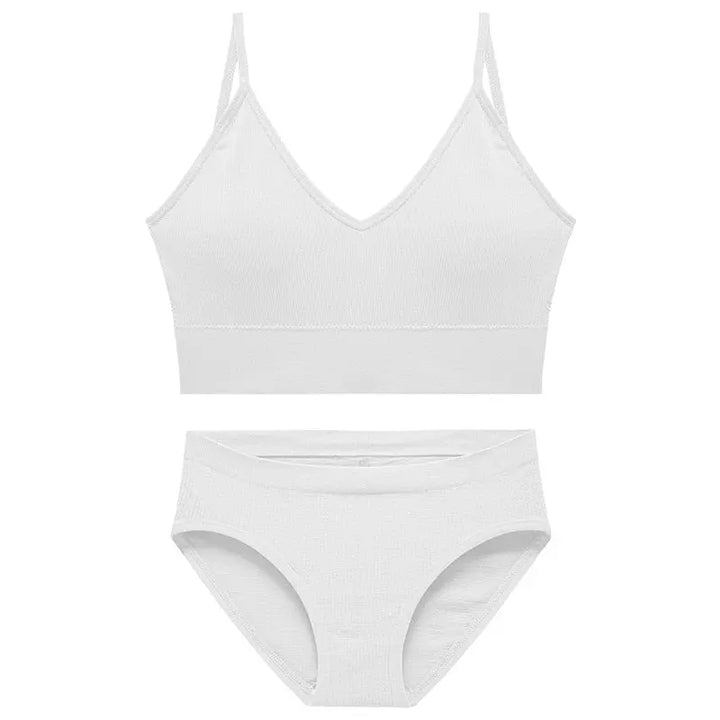 Seamless Sports Bra set White M for 88lbs-125lbs ( 40-55kg)