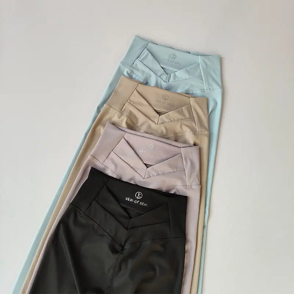 Nara Sculpt yoga leggings in Aqua Mist