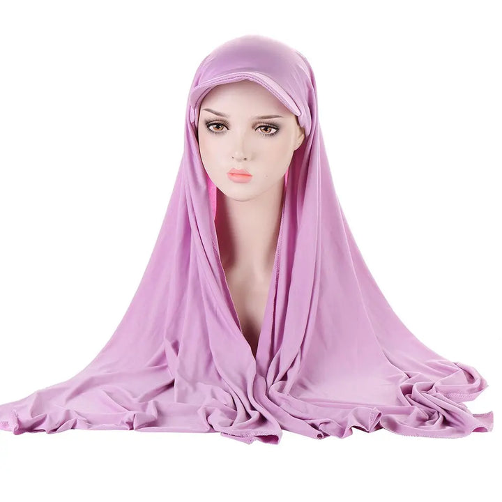 Moderne Jersey Hijab Baseball Cap Scarf Pink