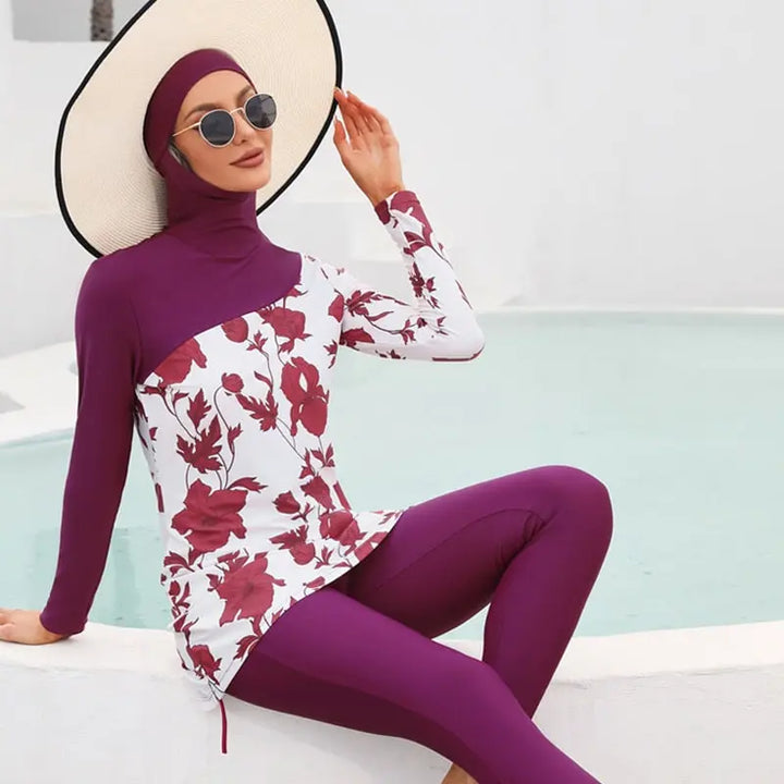 Modest Cover Up Swimwear 3pcs muslim by the pool