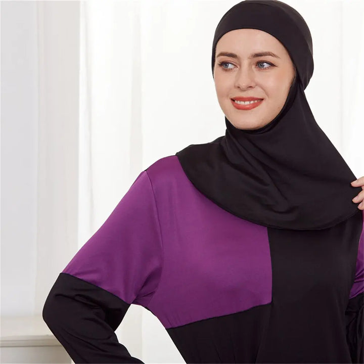 Eclipse Serenity: Full Coverage Black Burkini Modest Swimsuit 3pcs