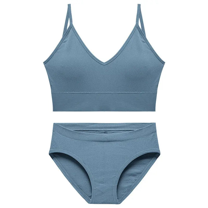 Seamless Sports Bra set Blue M for 88lbs-125lbs ( 40-55kg)