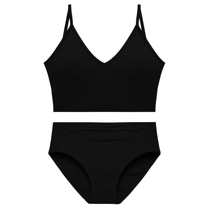 Seamless Sports Bra set Black M for 88lbs-125lbs ( 40-55kg)